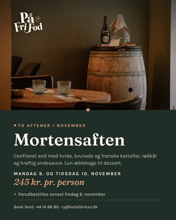 Opslag om Mortensaften med foto og pris